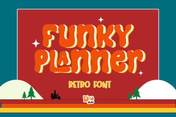 Funky Planner: A Whimsical Font for Bold and Groovy Design Projects