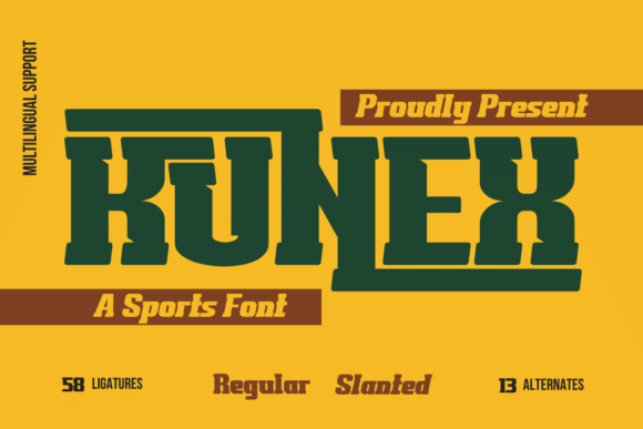 Kunex: A Bold Font for Sports and More