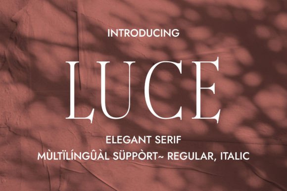 Luce: A Minimalist Slab Serif for Bold Elegance