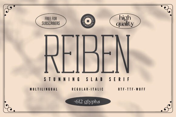 Reiben: The Minimalist Font That Elevates Design with Sophistication