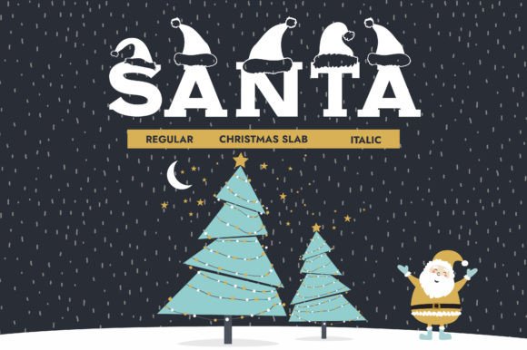 Santa: A Christmas-Themed Slab Serif Typeface for Holiday Creativity