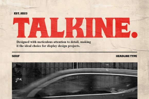 Talkine: A Bold Slab Serif Font for Impactful Typography