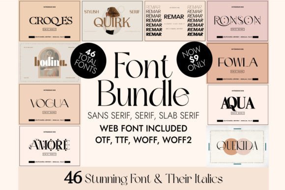 Unlocking Creativity with the Slab, Serif, Sans Serif Font Bundle: A Must-Have for Modern Designers