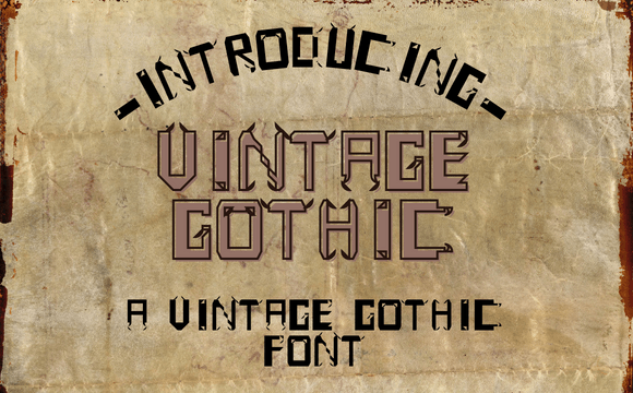 Vintage Gothic: A Bold and Timeless Font for Creative Projects
